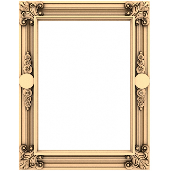 Baroque Elegance Frame 3D Model for CNC Baroque Elegance Frame 3D Model for CNC