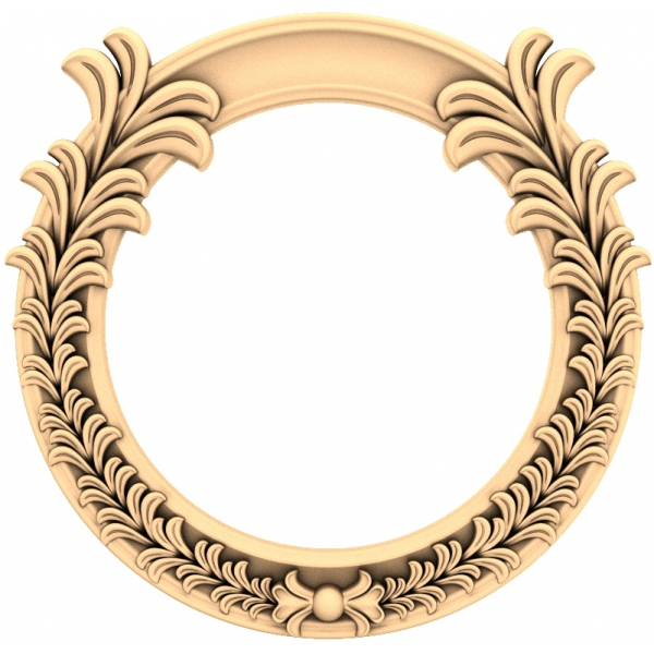 Model 3D STL cadru circular ornamentat pentru imprimare CNC și 3D Model 3D STL cadru circular ornamentat pentru imprimare CNC și 3D