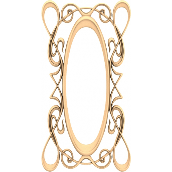 Ornate Elegance Frame - 3D STL Model for CNC and 3D Printing