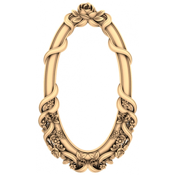 Floral Elegance Frame 3D STL Model til CNC Router Floral Elegance Frame 3D STL Model til CNC Router