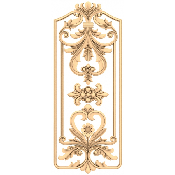 Floral Elegance Decorative Panel 3D STL File for CNC Floral Elegance Decorative Panel 3D STL File for CNC