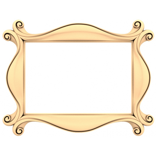 Elegance Curves Frame - 3D STL Model for CNC Elegance Curves Frame - 3D STL Model for CNC