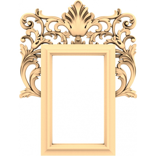 Barokní rámeček Flourish Frame - 3D STL model pro CNC Barokní rámeček Flourish Frame - 3D STL model pro CNC