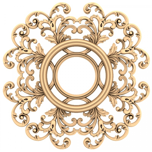 Rosette im barocken Stil - 3D STL Modell Rosette im barocken Stil - 3D STL Modell