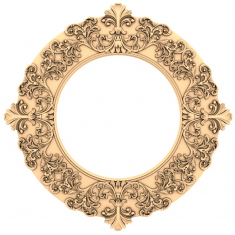 Ornate Baroque Circle Frame