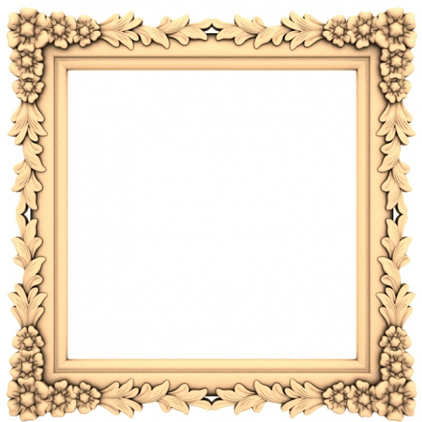 Floral Harmony Frame 3D-model til CNC-router og 3D-print Floral Harmony Frame 3D-model til CNC-router og 3D-print