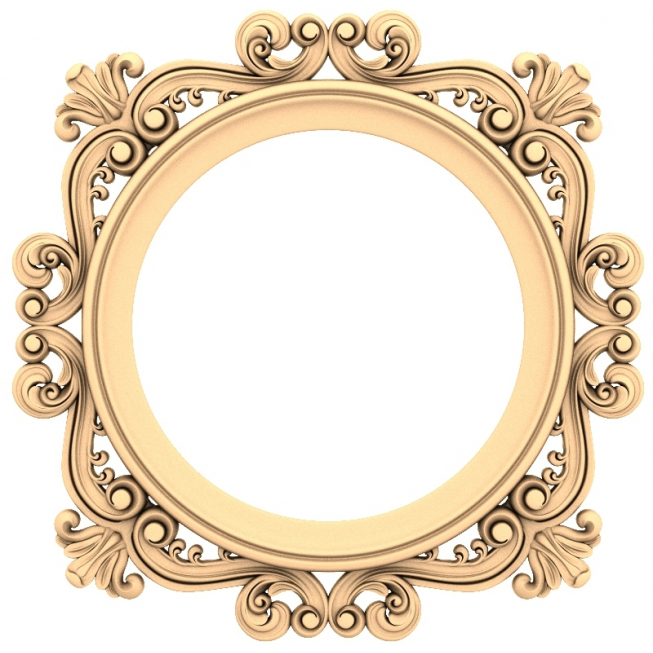 Baroque Elegance Frame 3D STL ماڈل