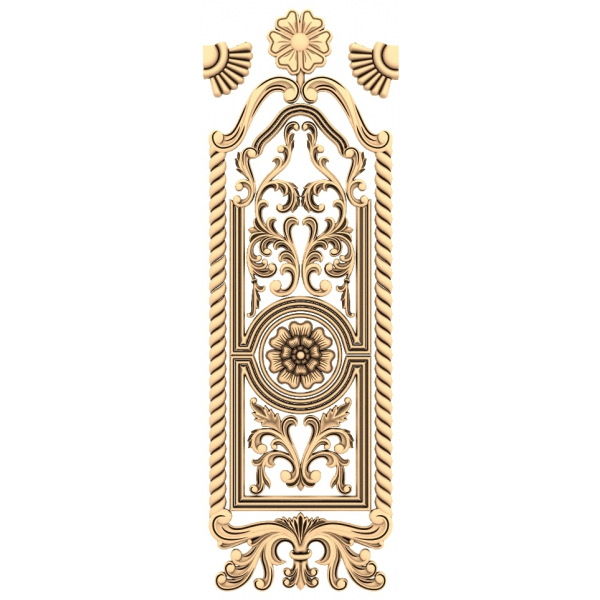 Floral Elegance Panel 3D-model til CNC Floral Elegance Panel 3D-model til CNC