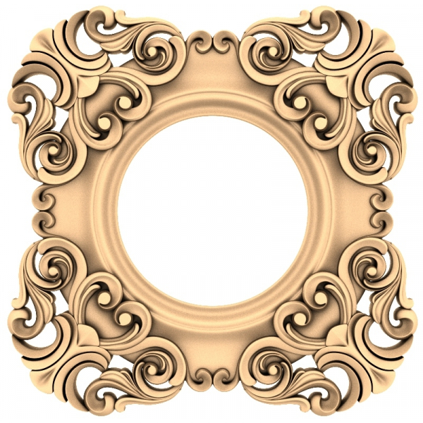 Barok Elegance 3D STL-model til CNC