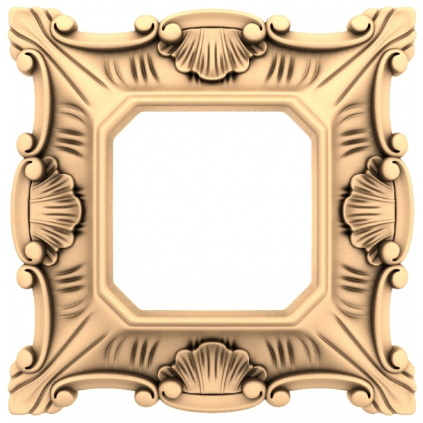 Ornate Baroque Frame 3D Model for CNC and 3D Printing Ornate Baroque Frame 3D Model for CNC and 3D Printing