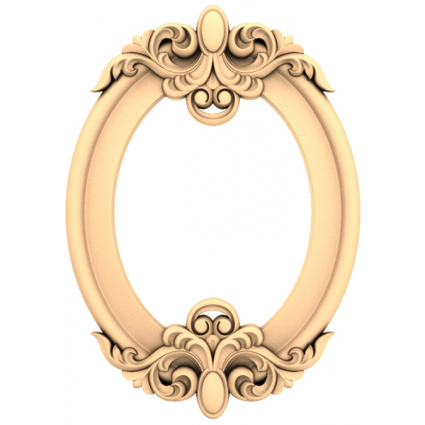 Ornate Oval Frame 3D STL Model for CNC and 3D Printing Ornate Oval Frame 3D STL Model for CNC and 3D Printing