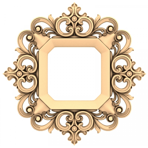 Modello 3D STL cornice barocca Elegance