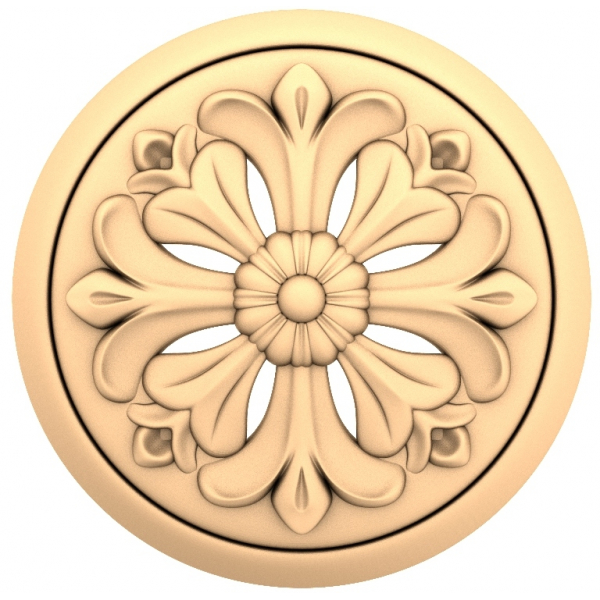 Exquisite Floral Rosette Model STL ສໍາລັບ CNC