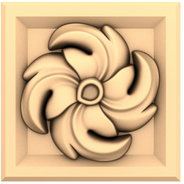 Floral Harmony Relief Model 3D