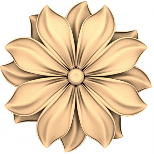 Floral Harmony 3D STL-model voor CNC