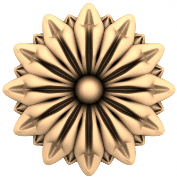 CNC용 Radiant Daisy Rosette 3D 모델