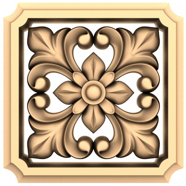 CNC용 Floral Elegance Panel 3D 모델