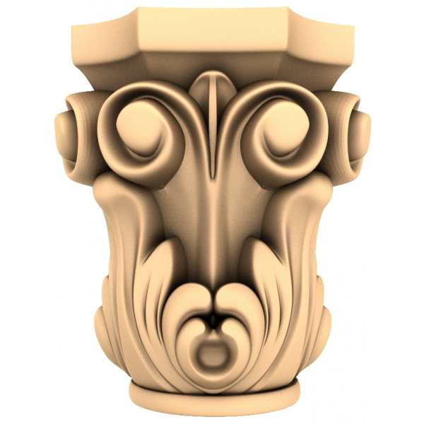 Regal Corinthian Capital 3D STL-model til CNC