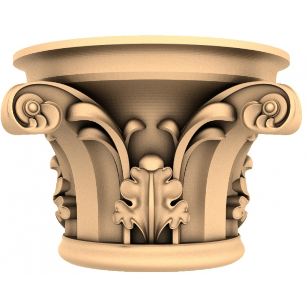 Corinthian Capital 3D STL Model עבור CNC