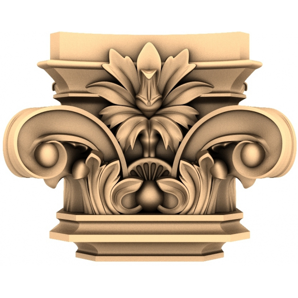 Floral Corinthian Capital דגם STL 3D לעיבוד שבבי CNC