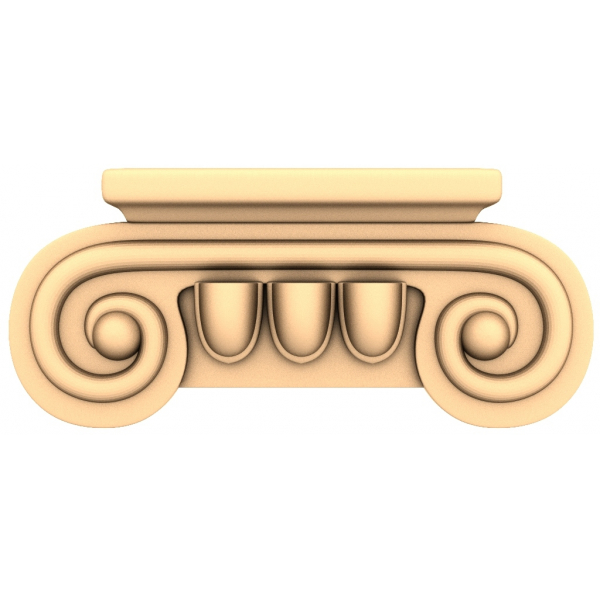 דגם Ionic Capital 3D STL עבור CNC