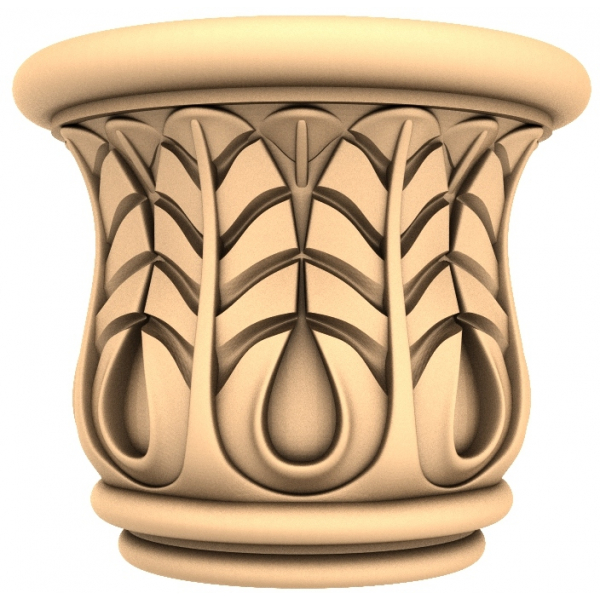 Lotus Elegance Capital 3D STL Model עבור CNC