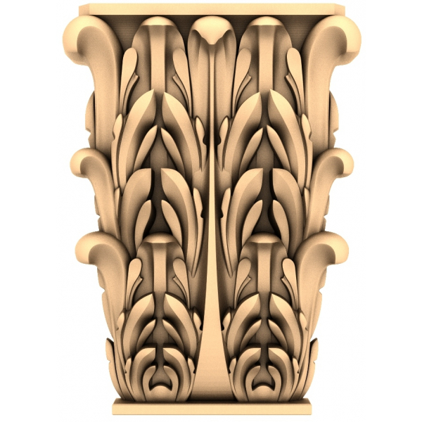 CNC க்கான அலங்கரிக்கப்பட்ட கொரிந்தியன் கேபிடல் 3D மாடல்