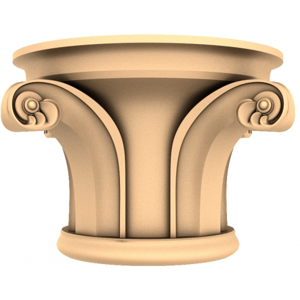 Classical Ionic Capital 3D STL Model for CNC