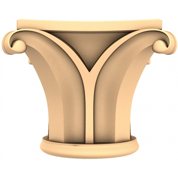 Majestic Corinthian Capital 3D STL Model for CNC