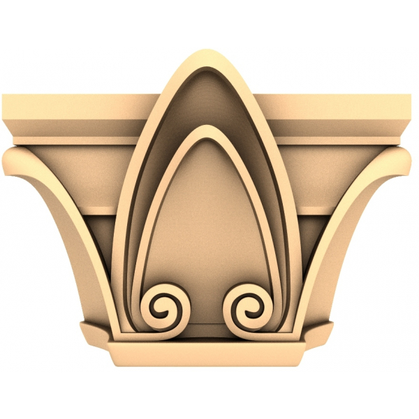 Ornate Fleur Capitel STL File for CNC