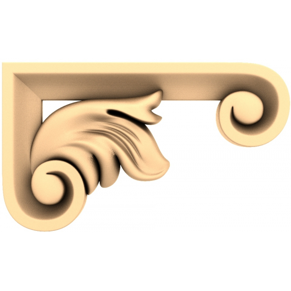 Ornate Corner Flourish 3D STL Model