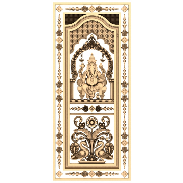 Pannello delle benedizioni di Ganesha modello 3D CNC Pannello delle benedizioni di Ganesha modello 3D CNC