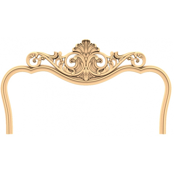 Zagłówek Rococo Elegance 3D STL Model dla CNC Zagłówek Rococo Elegance 3D STL Model dla CNC
