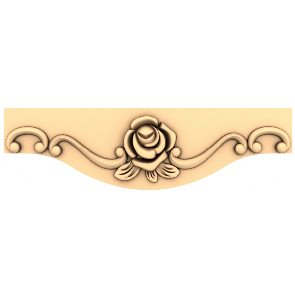 Rose Elegance Decorative Panel 3D STL Model Rose Elegance Decorative Panel 3D STL Model