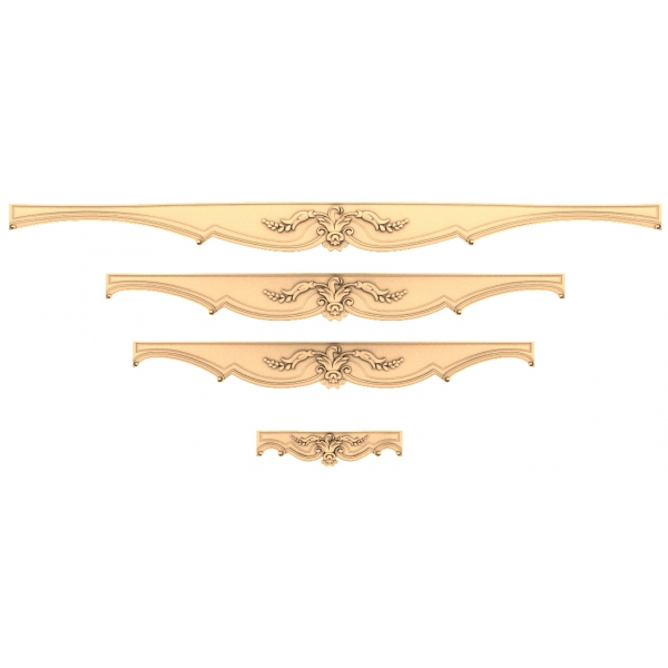 Floral Elegance Decorative Panel 3D STL Model for CNC