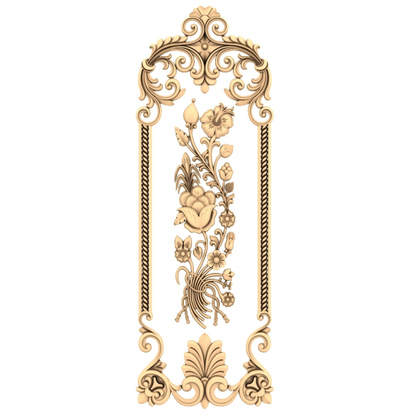 แผง Floral Elegance สำหรับงานแกะสลัก CNC