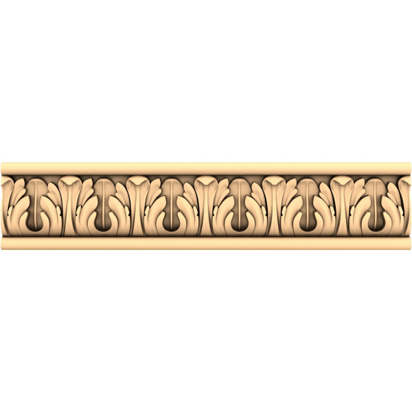 Ornate Acanthus Border 3D STL Model for CNC Routers