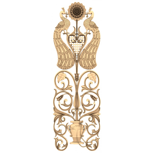 Peacock Elegance 3D STL Model for CNC Peacock Elegance 3D STL Model for CNC