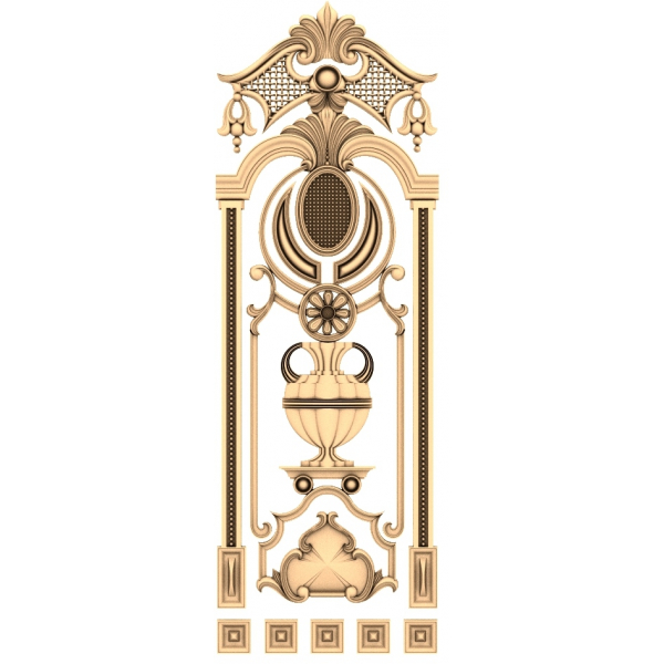 Dekorativní panel Regal Elegance - 3D STL model pro CNC Dekorativní panel Regal Elegance - 3D STL model pro CNC