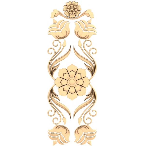 Floral Harmony 3D STL Model for CNC Relief Carving Floral Harmony 3D STL Model for CNC Relief Carving