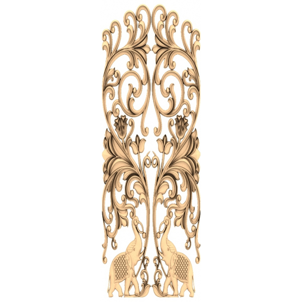 سلطنتی فیل های تزئینی, پانل 3D, STL, مدل سلطنتی فیل های تزئینی, پانل 3D, STL, مدل