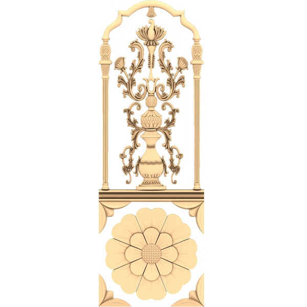 Floral Majesty 3D STL Model for CNC Router Floral Majesty 3D STL Model for CNC Router