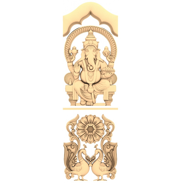 Intricate 3D Model of Ganesha for CNC and 3D Printing