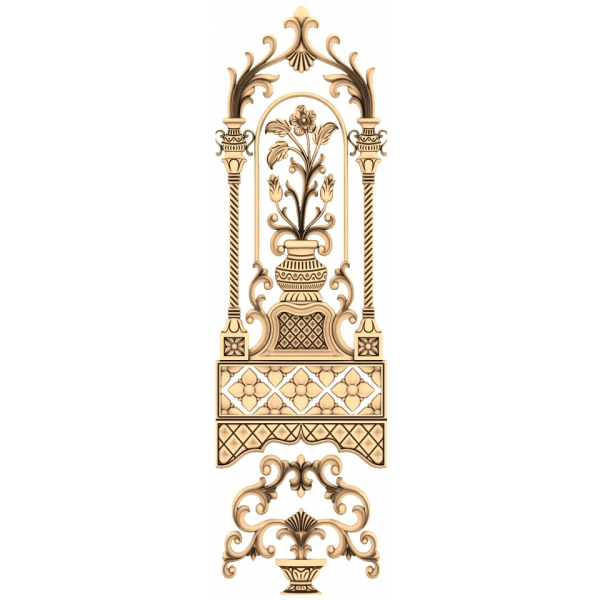 Pannello ad arco floreale elegante modello 3D per CNC Pannello ad arco floreale elegante modello 3D per CNC