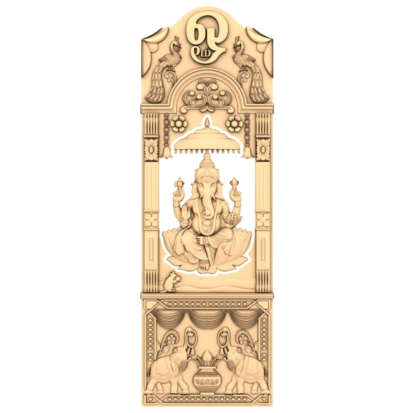 CNC için Zarif Ganesha Kemeri 3D Modeli
