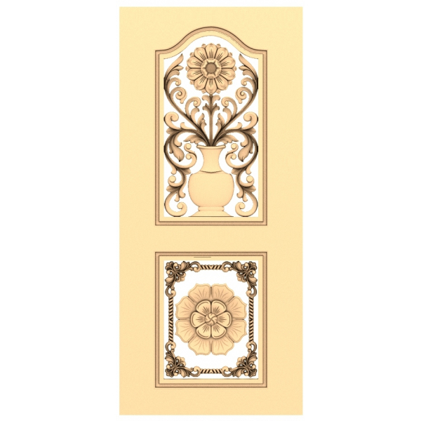 แบบจำลอง 3D STL ของ Floral Harmony Panel สำหรับ CNC