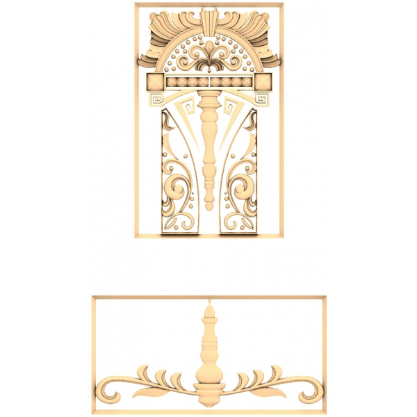 Regal Ornamental Relief - 3D STL Model til CNC Regal Ornamental Relief - 3D STL Model til CNC
