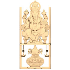 Gudomlig Ganesha Relief