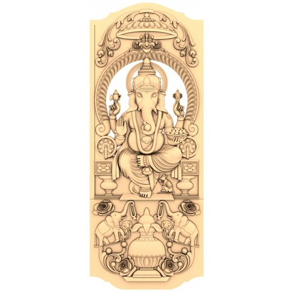 Ganesha's Blessing 3D STL მოდელი CNC აპარატისთვის