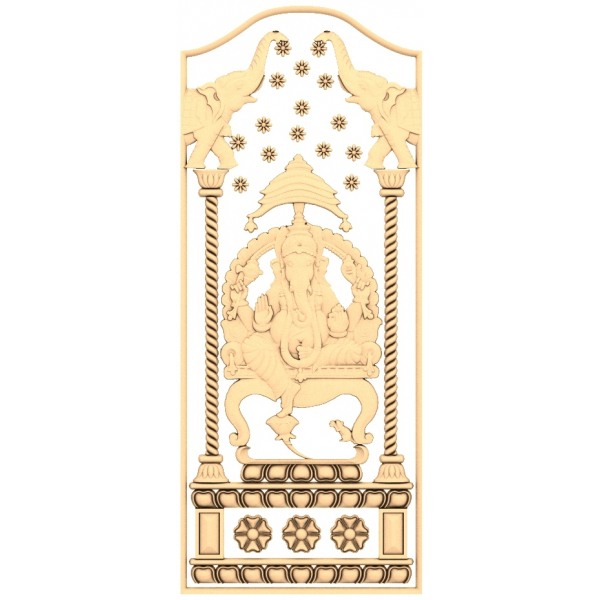 Celestial Ganesha Panel 3D STL Model for CNC Celestial Ganesha Panel 3D STL Model for CNC